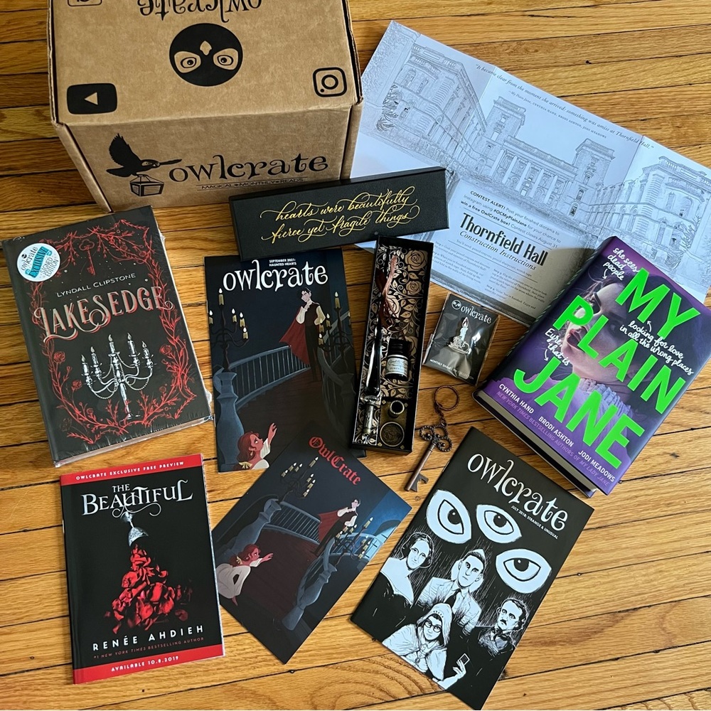 Owlcrate Classic Literature Bookish Bundle, Calligraphy, Jane Eyre Book Club